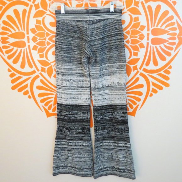 Goddis Gray Striped Bell Bottom Sweater Pants S - Picture 2 of 2